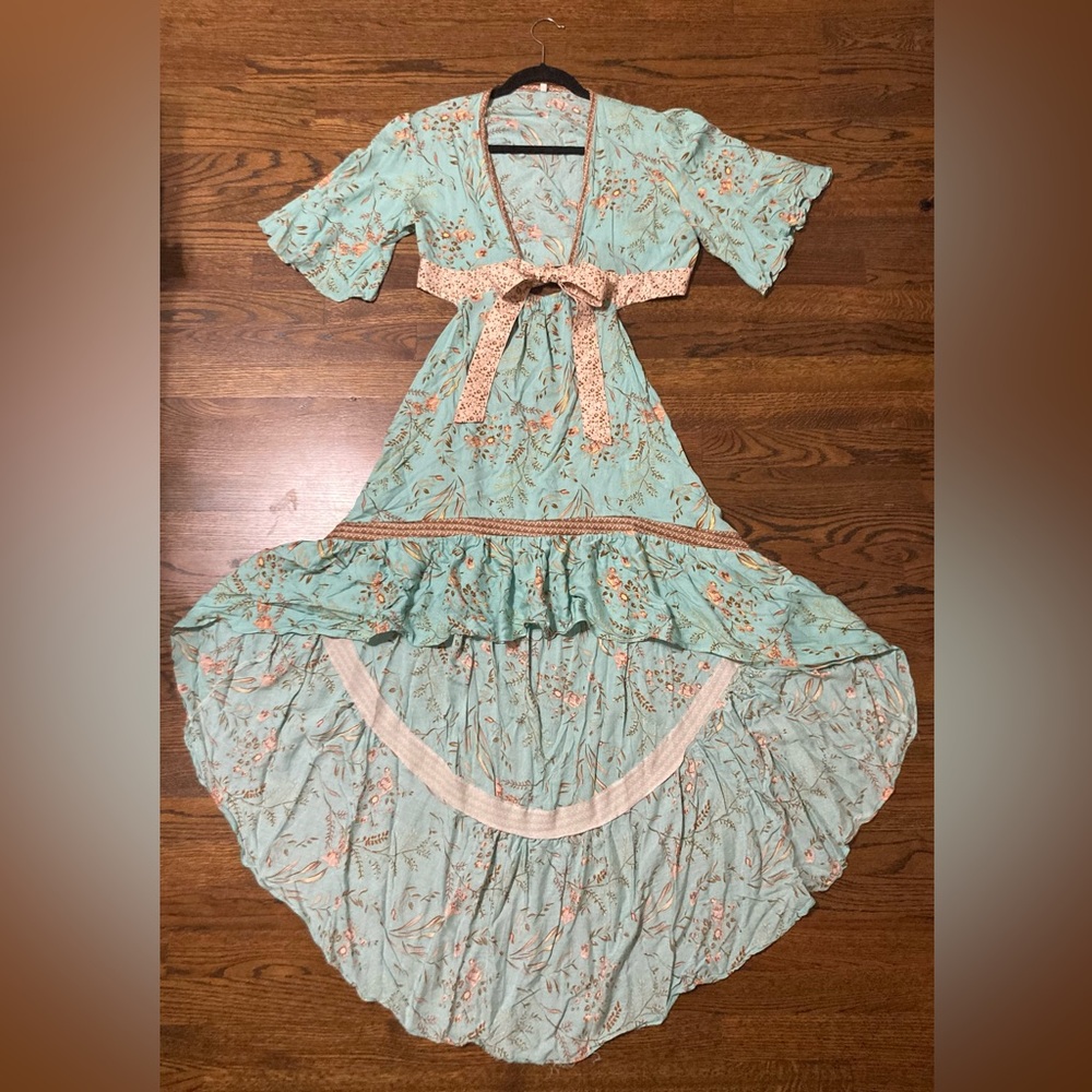 High Low Open Back Summer Dress Size-Medium